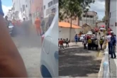 Briga entre policial militar e bombeiro termina com tiroteio e dois baleados na Bahia
