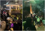 Banda, fogos e buzinaço: torcedores mexicanos fazem barulho em hotel da Inglaterra antes da Copa do Mundo