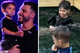 Após conquistar guarda provisória, Murilo Huff mostra Léo animado na piscina de sua casa