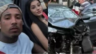 Bia Miranda e Gato Preto se envolvem em grave acidente e carro de R$ 1,5 milhão fica destruído