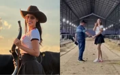 Calita Franciele mostra passeio na fazenda bilionária de Amado Batista em Mato Grosso