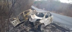 Carros pegam fogo após colisão e deixam cinco feridos no oeste da Bahia