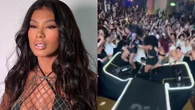 VÍDEO: Pocah e bailarinas caem após estrutura de palco desabar no meio do show