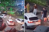 Mulher ocupa vaga na rua com o próprio corpo até namorado chegar de carro e provoca discussão na Pituba