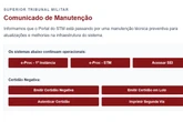Portal de Tribunal Militar está fora do ar há quase duas semanas