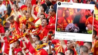 Kuriose Szene: Nordmazedonien-Fan schlägt hingebungsvoll auf kaputte Trommel ein
