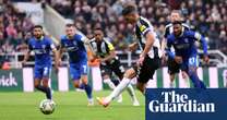 Fabian Schär on target for Newcastle to deny AFC Wimbledon’s defensive efforts