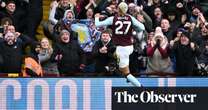 Manchester City’s bleak midwinter rolls on as Rogers seals win for Aston Villa