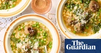 Georgina Hayden’s recipe for spring meatballs with pasta and peas
