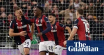 European football: Napoli lose ground in title race after defeat at Bologna