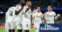 European football: Mbappé on target as Real Madrid climb to second in La Liga