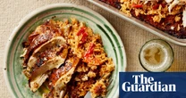 Thomasina Miers’ recipes for rice-stuffed roast chicken and courgette soda bread