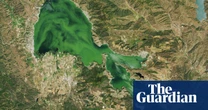 California lake so green with algae it’s visible from space, says Nasa