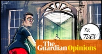 Ella Baron on the revolving door of Downing Street – cartoon