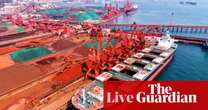 China imports hammered by trade war fears, as market selloff continues – business live