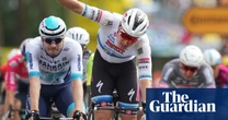 Points leader Jasper Philipsen crashes out of Tour as Tim Merlier wins stage three