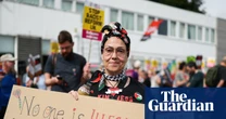 Anti-racism and anti-immigration protesters in Falkirk face off outside asylum hotel