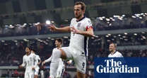 England win every group game without conceding after Kane’s double sinks Albania
