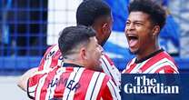 Brewster’s goal wins Sheffield derby to put Blades level on points at the top