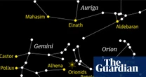 Starwatch: look east to catch the zippy Orionids meteor shower