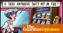 Ben Jennings on wildfires and summer holidays – cartoon