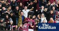 Scottish roundup: Hearts go top as Celtic stumble against Hibs after protest