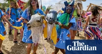 ‘Telly-shrubbies’, morris dancers and living graffiti: Glastonbury’s Shangri-La gets a revamp – in pictures