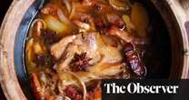 Nigel Slater’s recipes for pork with ginger, and baked butternut with bacon