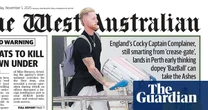 ‘Baz Bawl’: Australian media stoke Ashes rivalry with welcome for England’s Stokes