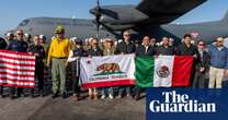 'This is what friends do' says California governor, as Mexican firefighters land in LA – video