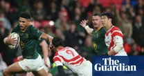 Sacha Feinberg-Mngomezulu lights up South Africa’s nine-try rout of Japan