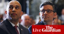 Mike Johnson touts bipartisanship after Democrats help sink Marjorie Taylor Greene challenge – live