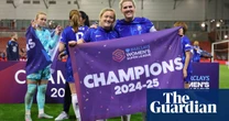 Chelsea win WSL title after Lucy Bronze goal sees off Manchester United