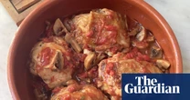 Rachel Roddy’s homage to Michèle Roberts’ recipe for chicken saute with tomatoes and mushrooms