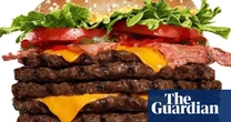 Five beef patties, four cheese slices, bacon, lettuce, tomato … Burger King’s sumo of a burger enters the ring