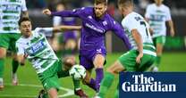 European football: TNS battle before Fiorentina defeat, Hearts snatch late win