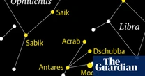 Starwatch: sanguine Antares contrasts with silver light of the moon