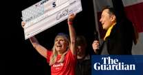 Conspiracy theories, free speech and a $1m check: a night at Elon Musk’s great giveaway