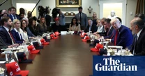 Trump’s loyal footsoldiers doff their Maga hats at cabinet love-in