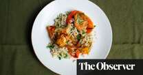 Nigel Slater’s recipe for brown rice, peppers and artichokes