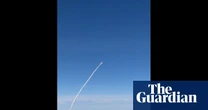 Footage captured by plane passenger shows Artemis II launch from air – video