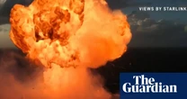 SpaceX rocket bursts into flames during Indian Ocean landing – video