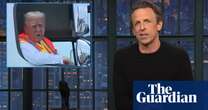 Seth Meyers on Trump’s garbage truck stunt: ‘I think you should stay there’