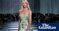 Claudia Schiffer returns to catwalk for Versace collection laden with 1990s nostalgia