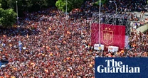 Thousands brave 34C heat to join Spain’s World Cup celebrations in Madrid