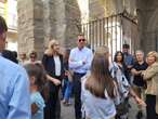 Las infantas Elena y Cristina, Iñaki Urdangarín y dos de sus hijos acuden al funeral de Eduardo Roldán