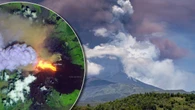 Pierwsze minuty spektakularnej erupcji Etny widziane z kosmosu