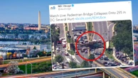 W Waszyngtonie zawaliła się kładka dla pieszych. Runęła na autostradę [WIDEO]