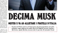 Elon Musk va dalla Meloni? "Decima...": il delirio dell'Unità sul fascismo