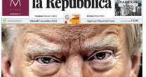 Repubblica, crisi di panico per Trump: due sole parole, una drammatica prima pagina | Guarda